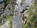 Grünstein-Klettersteig: Axel und Andreas in der schwierigen Variante