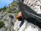 Grünstein-Klettersteig: Andreas in der schwierigen Variante