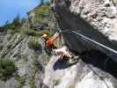 Grünstein-Klettersteig: Andreas in der schwierigen Variante