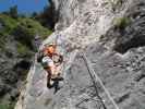 Grünstein-Klettersteig: Andreas in der schwierigen Variante