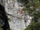 Grünstein-Klettersteig: Andreas auf der Hängebrücke