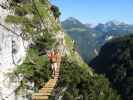 Grünstein-Klettersteig: Andreas auf der Hängebrücke