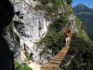 Grünstein-Klettersteig: Andreas auf der Hängebrücke