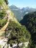 Grünstein-Klettersteig: Andreas auf der Hängebrücke