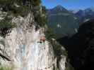 Grünstein-Klettersteig: Andreas in der schwierigen Variante