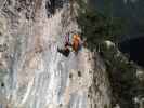 Grünstein-Klettersteig: Andreas in der schwierigen Variante