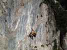 Grünstein-Klettersteig: Andreas in der schwierigen Variante