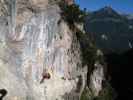 Grünstein-Klettersteig: Andreas in der schwierigen Variante