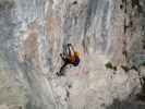 Grünstein-Klettersteig: Andreas in der schwierigen Variante