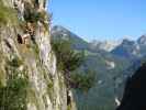 Grünstein-Klettersteig: Andreas in der schwierigen Variante