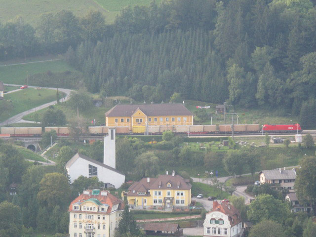 Bahnhof Breitenstein von der Doppelreiterwarte aus (15. Sept.)