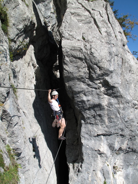 Mein-Land-Dein-Land-Klettersteig: Reinhard auf der Seilbr&uuml;cke