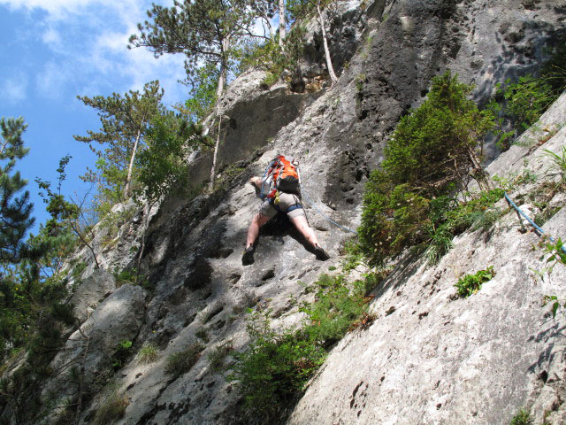 Altspatzenweg: Daniela in der ersten Seill&auml;nge
