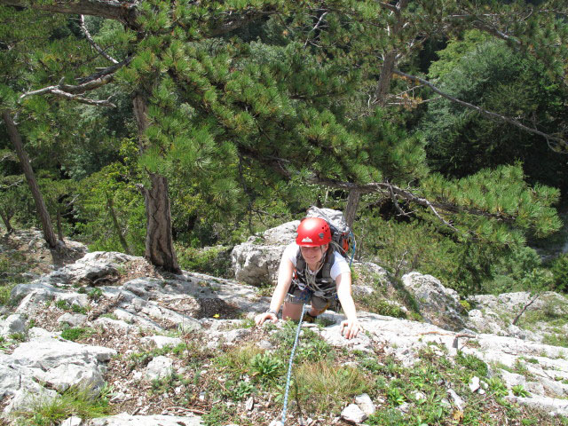 Altspatzenweg: Daniela in der zweiten Seill&auml;nge