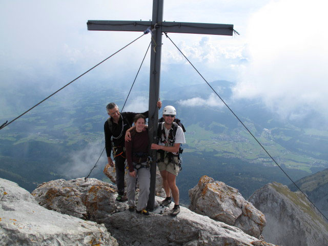 Max, Daniela und ich auf der Ellmauer Halt, 2.344 m (26. Sept.)