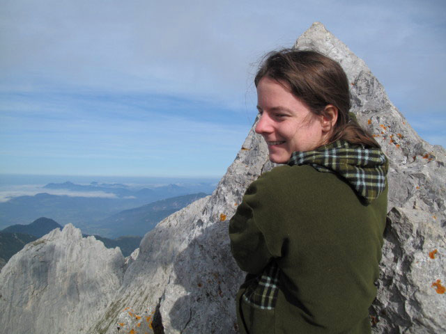 Daniela auf der Ellmauer Halt, 2.344 m (26. Sept.)