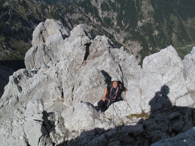 Hintere Goinger Halt Nordgrat: Reinhard in der siebten Seill&auml;nge (27. Sept.)