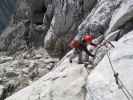 Gamsänger-Klettersteig: Max und Daniela bei der Babenstuber-Hütte, 2.300 m (26. Sept.)