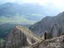 Gamsänger-Klettersteig: Max bei der Babenstuber-Hütte (26. Sept.)