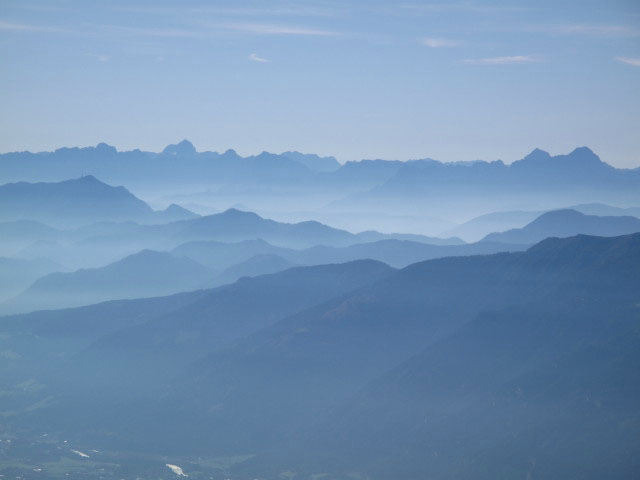 vom Klettersteig 'Bella Vista' Richtung Südosten (4. Okt.)