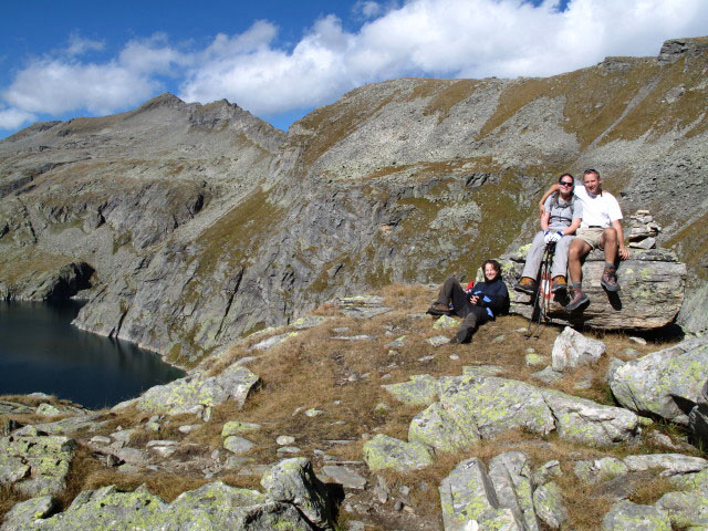 Irene, Daniela und ich zwischen Roßalmscharte und Reißeckhütte (4. Okt.)