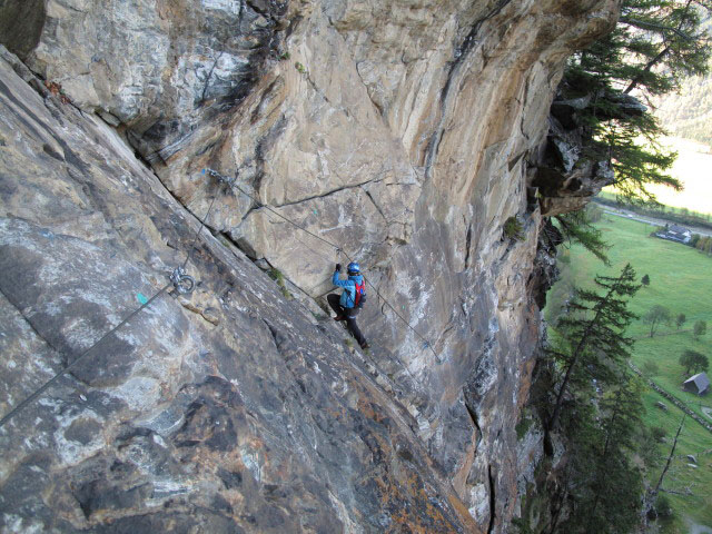 Fallbach-Klettersteig: Irene im 1. Teil