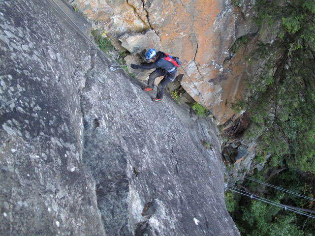 Fallbach-Klettersteig: Irene im 2. Teil