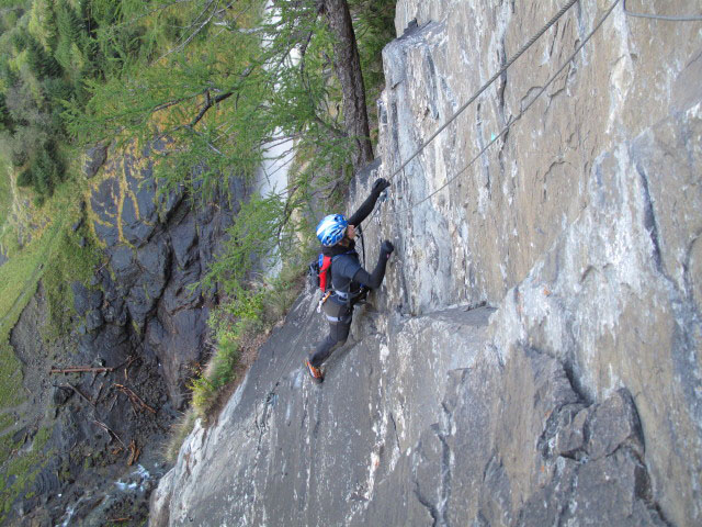 Fallbach-Klettersteig: Irene im 2. Teil