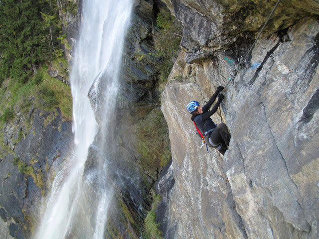 Fallbach-Klettersteig: Irene im 2. Teil