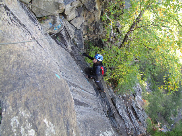 Fallbach-Klettersteig: Irene im 2. Teil