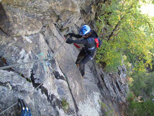 Fallbach-Klettersteig: Irene im 2. Teil