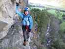 Fallbach-Klettersteig: Irene im Einstieg