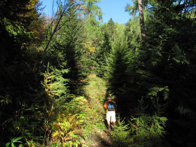 Thomas zwischen Rotschitza-Klamm-Klettersteig und Mitzl-Moitzl-Hütte