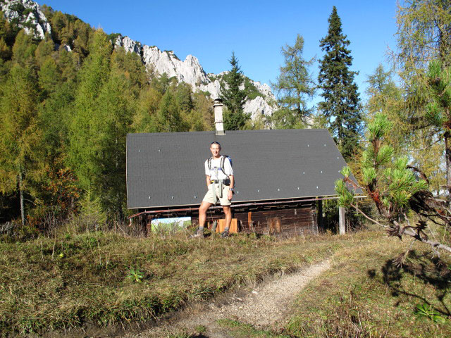 Ich bei der Mitzl-Moitzl-Hütte, 1.639 m