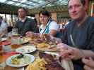 Peter, Birgit und Klaus in der 'Luftburg'