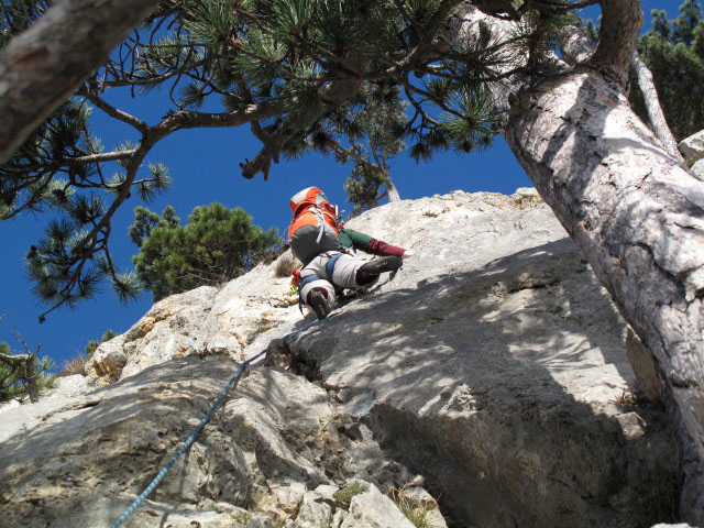 Fredsteig: Daniela in der zweiten Seill&auml;nge