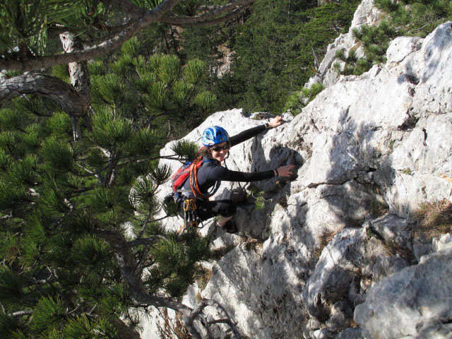 Fredsteig: Irene in der dritten Seillänge