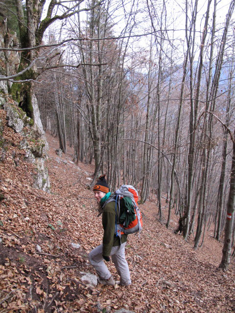 Daniela zwischen Zwillingskogel und Gr&uuml;nau im Almtal