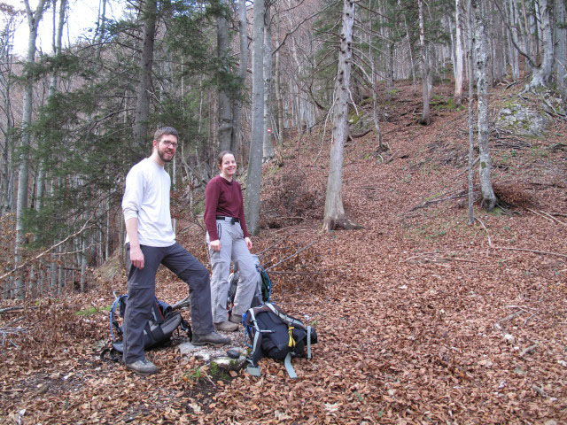 Norbert und Daniela zwischen Zwillingskogel und Gr&uuml;nau im Almtal