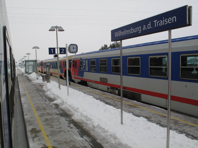 REX 6719 im Bahnhof Wilhelmsburg an der Traisen (9. Jän.)