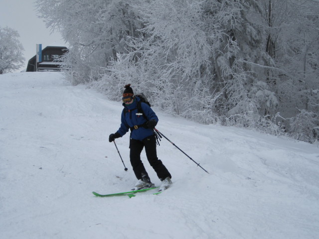 Daniela zwischen Hainfelder Hütte und Kirchenbergschlag