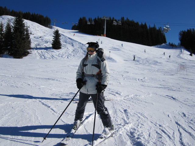 Daniela auf der Piste 'Kohlmais Mittelstation' (16. Jän.)