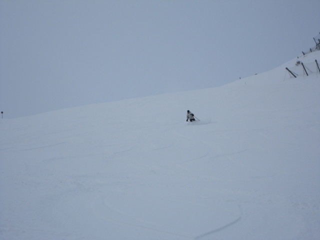 Daniela auf der Weltcup-Abfahrt (18. Jän.)