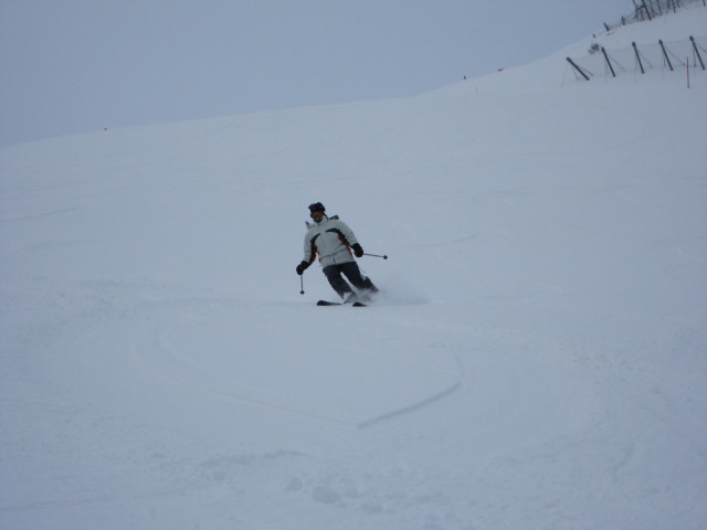 Daniela auf der Weltcup-Abfahrt (18. Jän.)