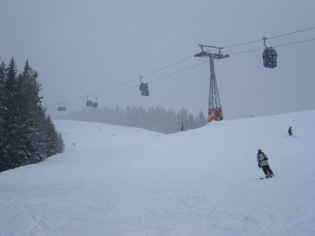 Daniela auf der Piste 'Asitz Mittelstation' (18. Jän.)