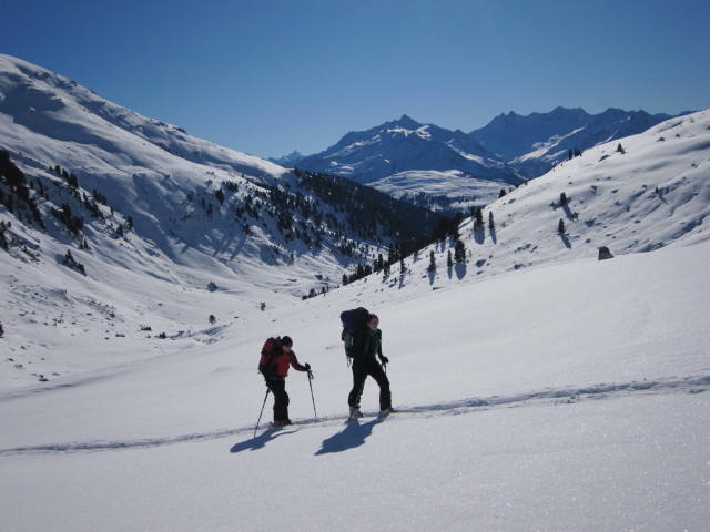 Christoph und Daniela zwischen Salzachalm und Salzachjoch (23. Jän.)