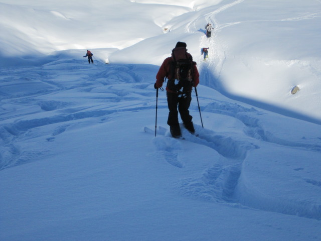 Christoph und Gudrun zwischen Salzachjoch und Roßwildjagdhütte (23. Jän.)