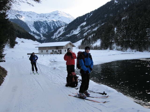 Daniela, Gudrun und Christoph am Kurzen Grund (24. Jän.)
