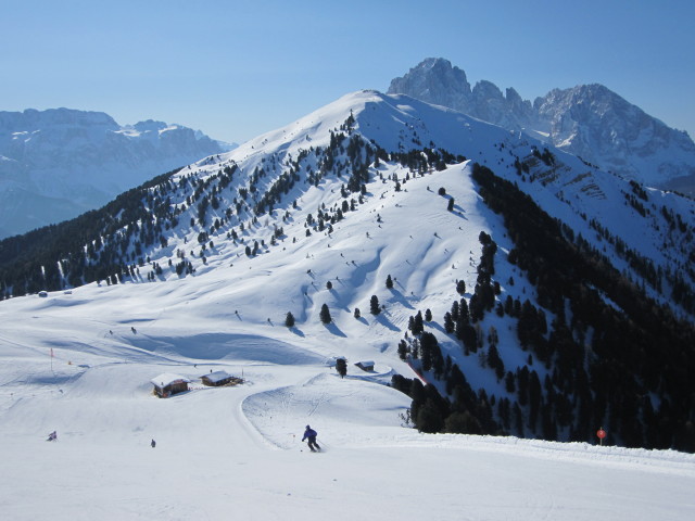 Abfahrt der Pendelbahn Furnes-Seceda (13. März)