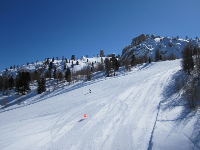 Abfahrt des Sessellifts 5 Torri (14. März)